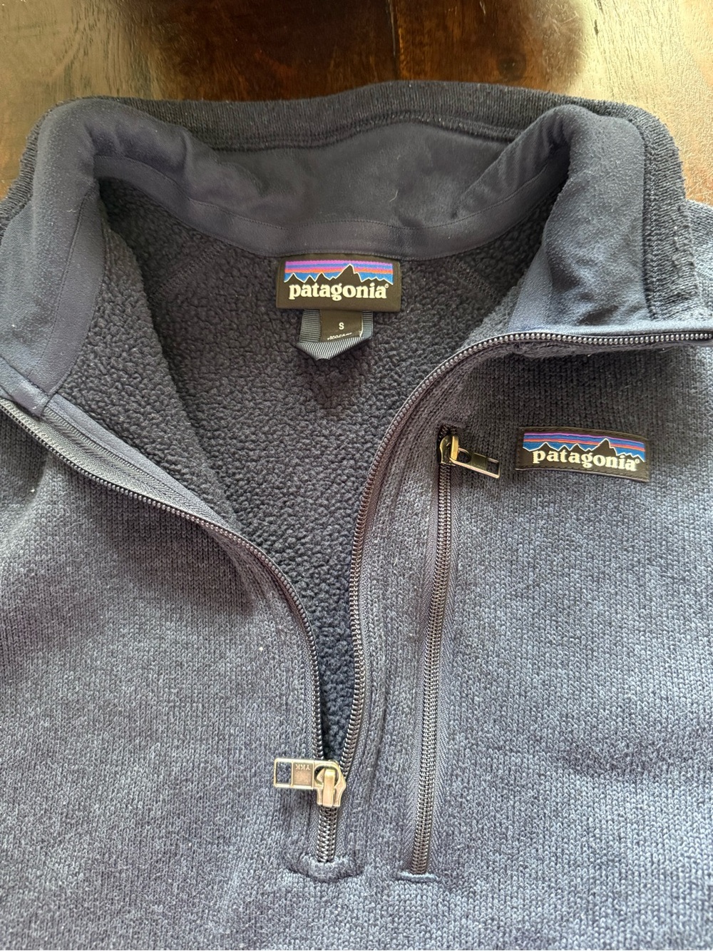 Patagonia Dark Navy Half-Zip Sherpa Fleece Pullover